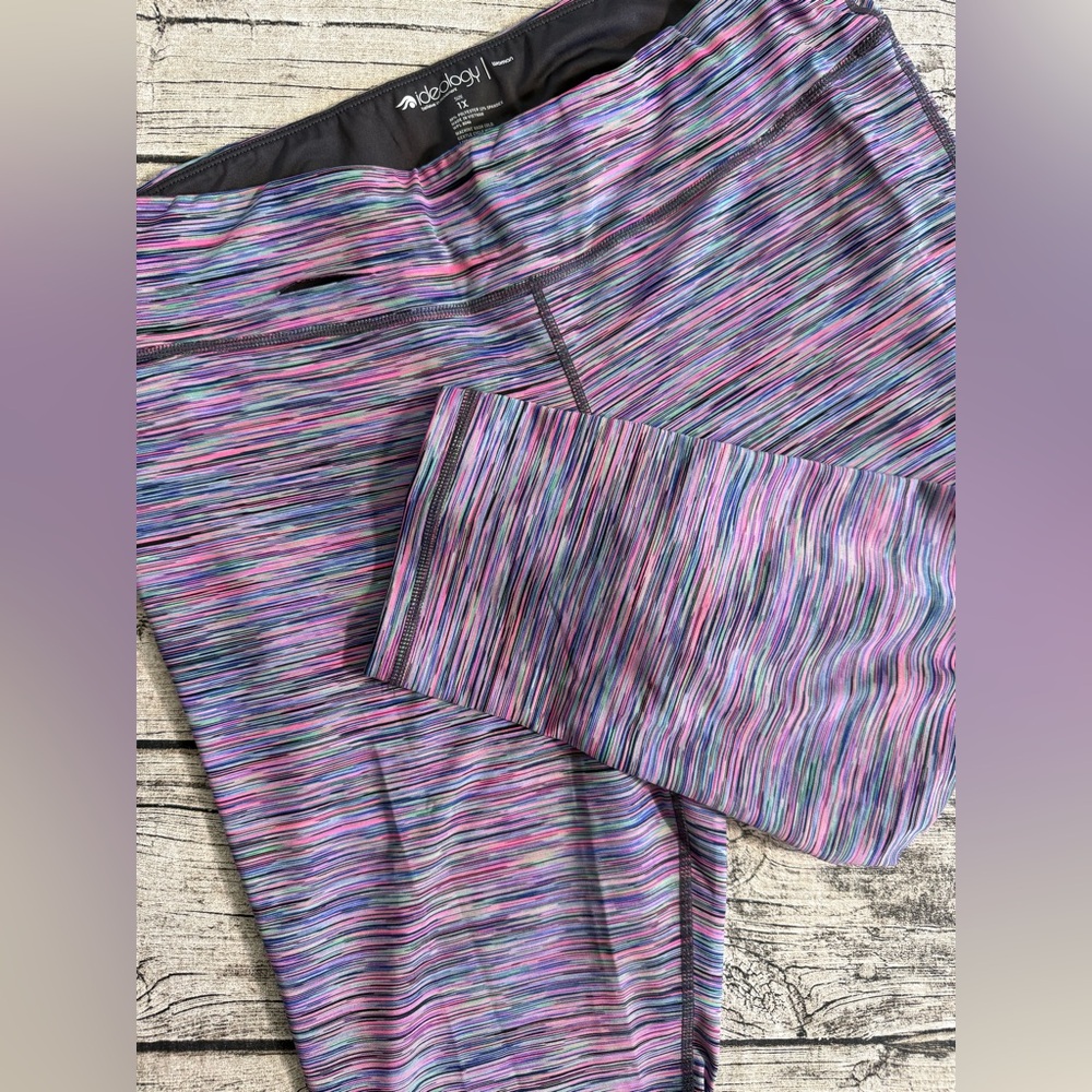 Ideology Purple Multi-Stripe Leggings